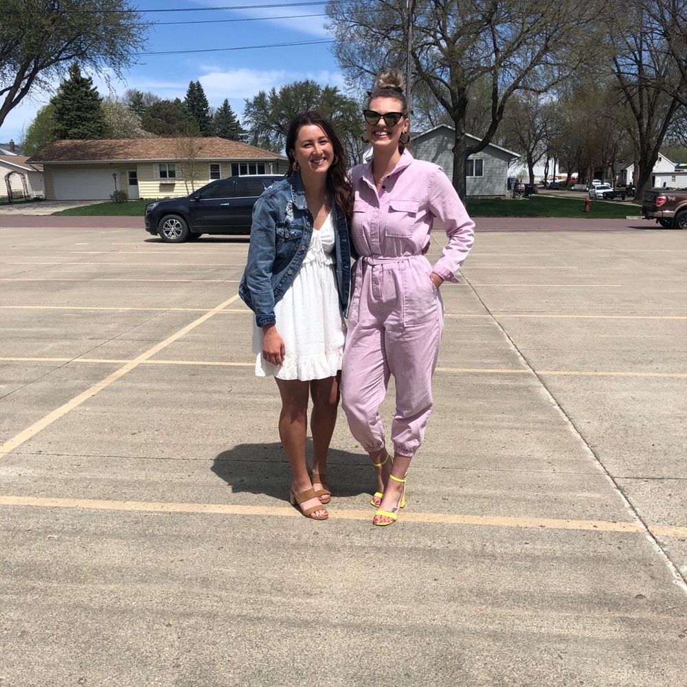 Acid wash lilac utility jump suit